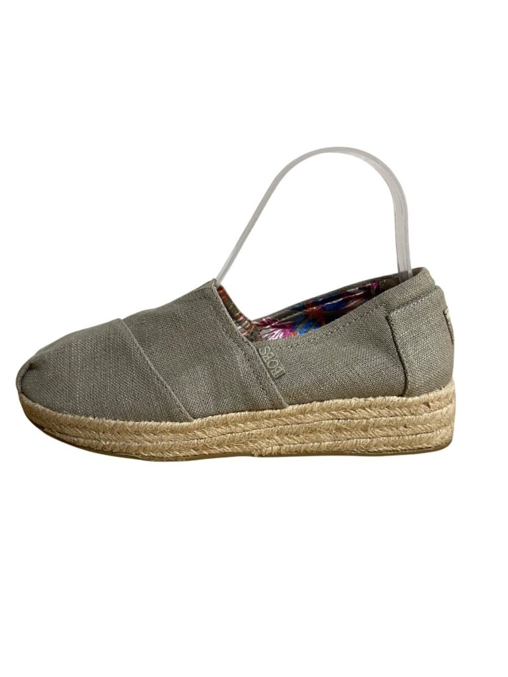 Skechers BOBS Highlights High Jinx Shoes Womens 7.5 espadrille Wedge Slip On
